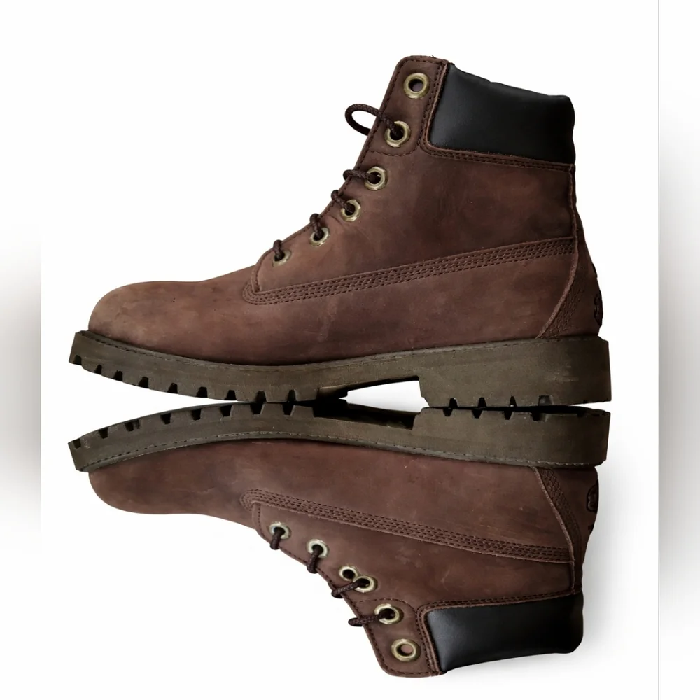 Timberland waterproof boots dark brown nubuck leather Mens US 5